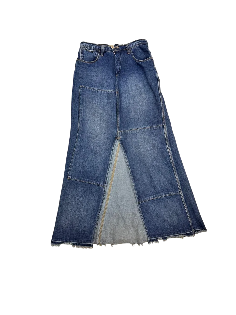 Falda denim larga