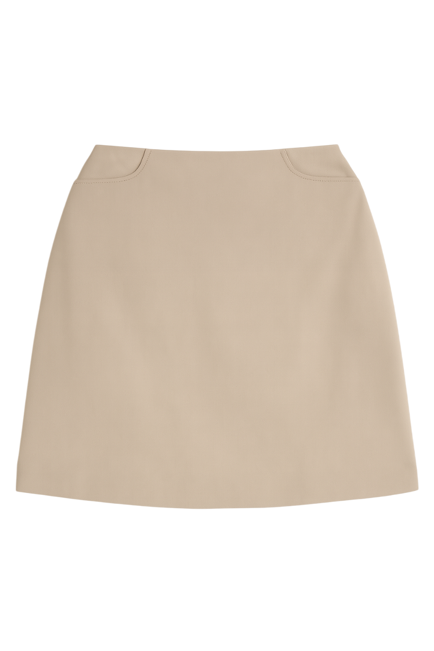 Falda beige tipo sastre