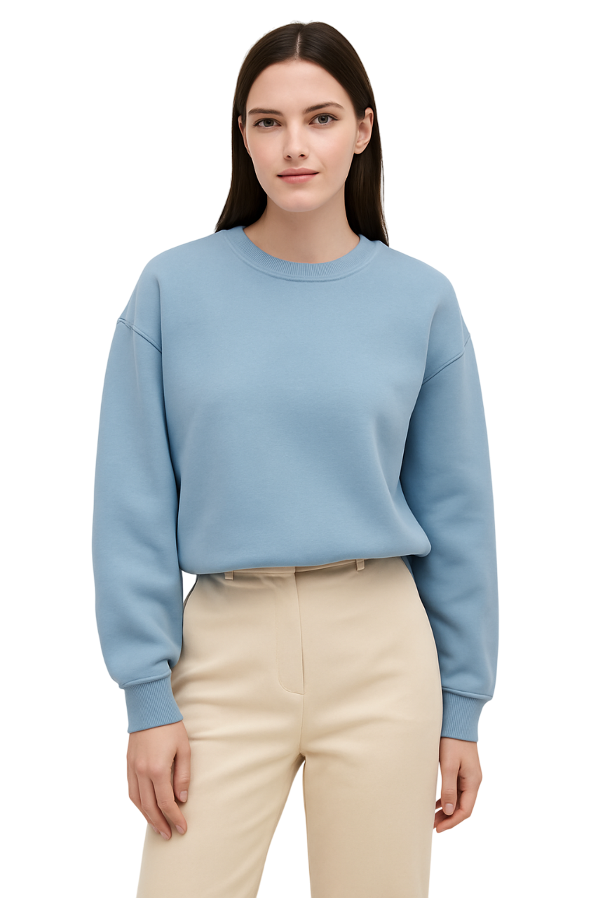 Sudadera Zara crop azul cielo