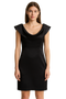 Vestido negro satinado KARL LAGERFELD